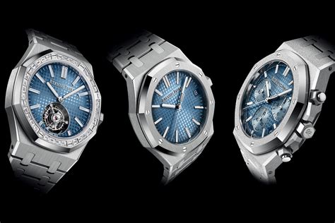 audemars piguet royal oak white gold blue dial